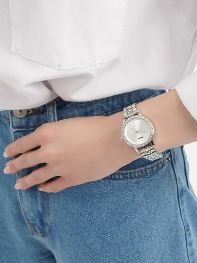 Класичний жіночий годинник Skmei 1311 Malibu (Сріблястий) - фото 7