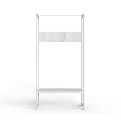 Вішалка модульна підлогова Ferrum-decor Треліс 12 180x90x38 білий ДСП Білий 16мм (FRD-104313)