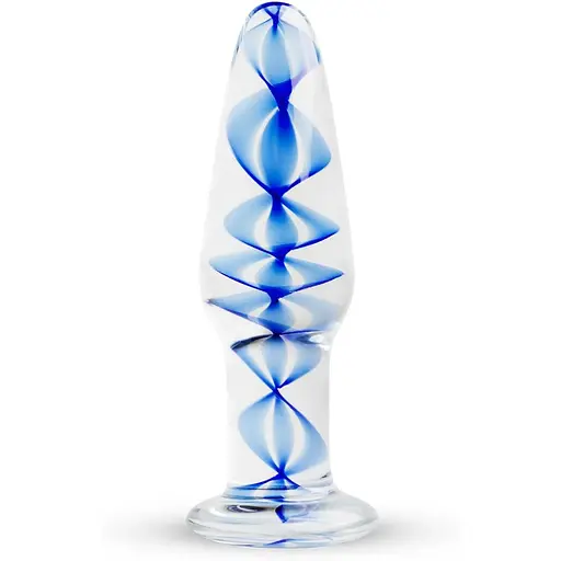 Стеклянная анальная пробка с внутренней спиралью Gildo Glass ButtPlug No. 23