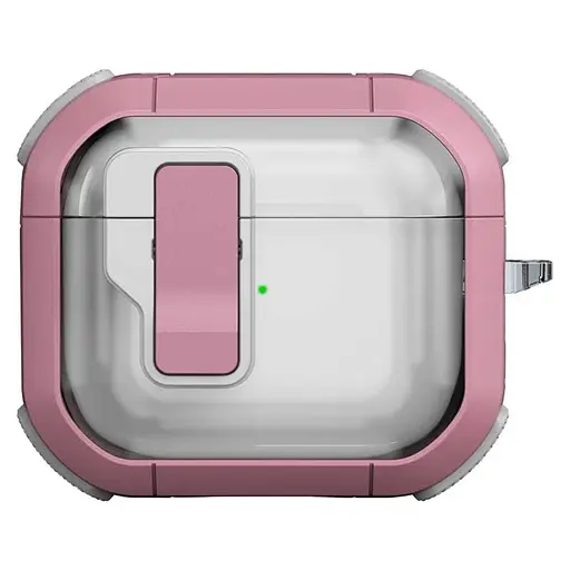 Футляр протиударний Locking Button для навушників Airpods 4 Pink