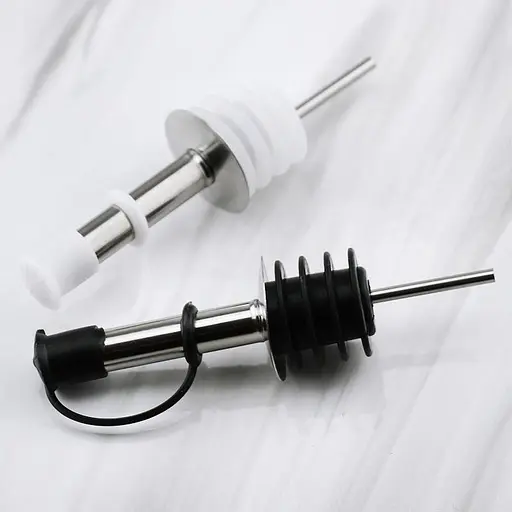 Пробка-носик гейзер дозатор для розливу з пляшки з металевим носиком 9 см, Kitchen Master Білий 85478 - фото 6