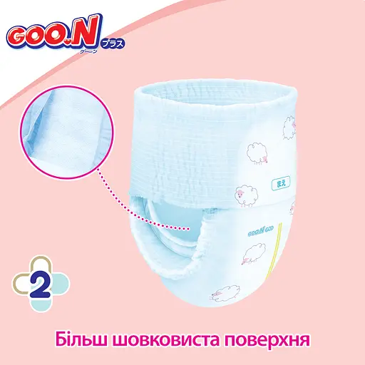Упаковка трусиків-підгузків Goo.N Plus XL (12-20 кг) для дітей унісекс 76 шт. (38 шт. x 2 шт.) - фото 5