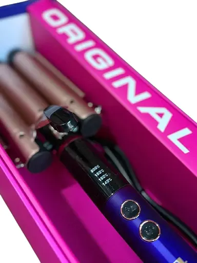 Плойка DSP XPRO DS-20247 на три волны 45 Вт Рожевий - фото 4