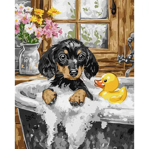 Картина за номерами "День купання" ©art_selena_ua Ідейка KHO6815, 40x50 см - фото 1