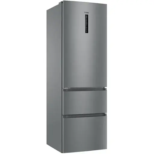 Холодильник Haier многодверный 190.5x59.5х65.7 холод.отд. 233 л мороз.отд. 114 л 3дв. А++ NF инв. дисплей зона нулевая серебристый - фото 1