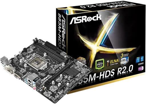 Материнская плата ASRock B85M-HDS LGA 1150 (B85M-HDS) Б/У - фото 1