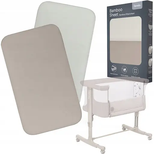 Простыня Lionelo Bamboo Sheet Off White Beige 80 x 42 см (LO-BAMBOO SHEET OFF WHITE BEIGE 80x42) 2 шт. - фото 1