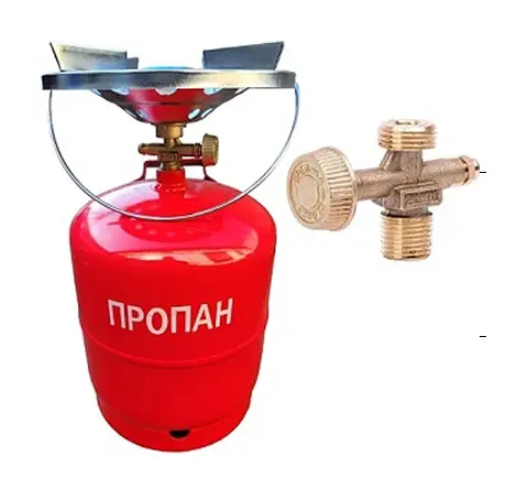 Кемпінговий комплект (газовий балон та пальник) A003 (5кг 12л)