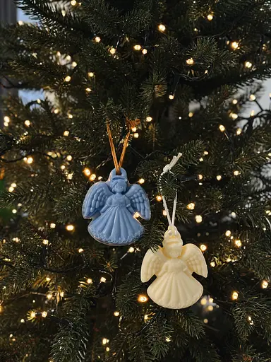 Игрушка-аромасаше на елку Голубой ангелочек - фото 7