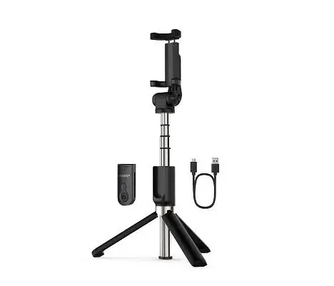 Монопод селфи Bluetooth Monopod Tripod с двумя Led кольцами - фото 4