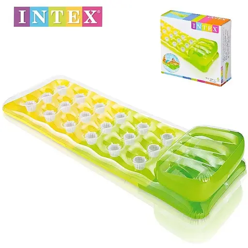 Надувний матрац Intex 58890 Зелений "Мода". Розміром 188x71 см - фото 2