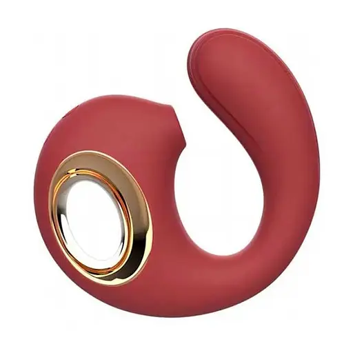 Клиторальный вакуумный стимулятор Дельфиний Лизун 9,8 см Красный K0937-1 - фото 1