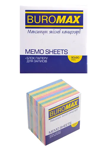 Блок бумаги для заметок Декор, 90x90x70 мм, несклеенный