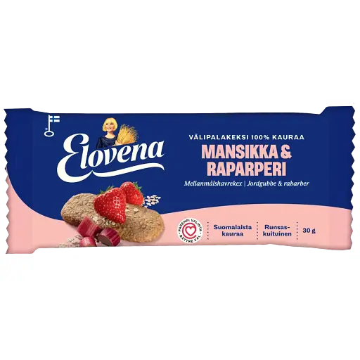 Галети з вівса Elovena з полуницею та ревенем 300 г - фото 2