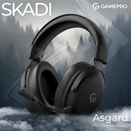 Беспроводные игровые наушники GamePro HSW-191-BL Asgard Skadi Wireless 7.1 Black - фото 3