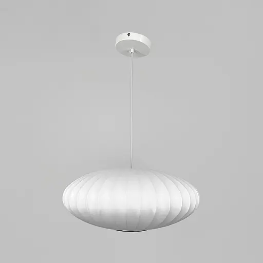 Дизайнерський світильник із полімерним овальним абажуром Ø40x20 см Line F AK03-400 x 200 Білий - фото 6