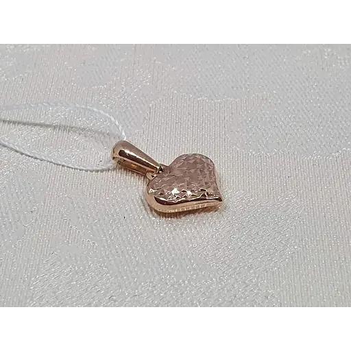 Золотая подвеска "Сердце".  310155_А - фото 4