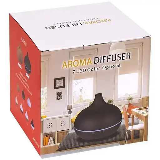 Зволожувач повітря Aroma Diffuser 115-021 з підсвіткою Чорний - фото 5