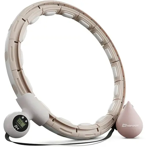 Хулахуп Hop-Sport HS-C113HH масажний з обважнювачем та лічильником бежевий - фото 3