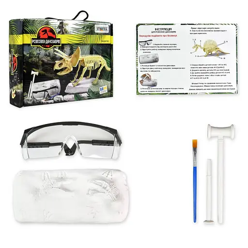 Набір для творчості "Розкопки динозаврів Трицератопс" Strateg 30833 - фото 2