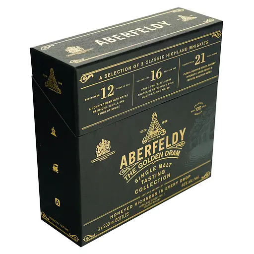 Набір віскі Aberfeldy The Golden Dram Tasting Collection 40% 0.6 л (0.2 х 3 шт.) в подарунковій упаковці - фото 5