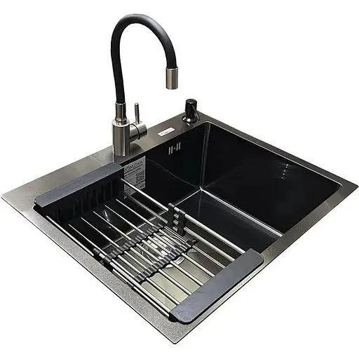 Комплект мийка + змішувач Romzha Arta U-550S Max BL (C) - фото 3