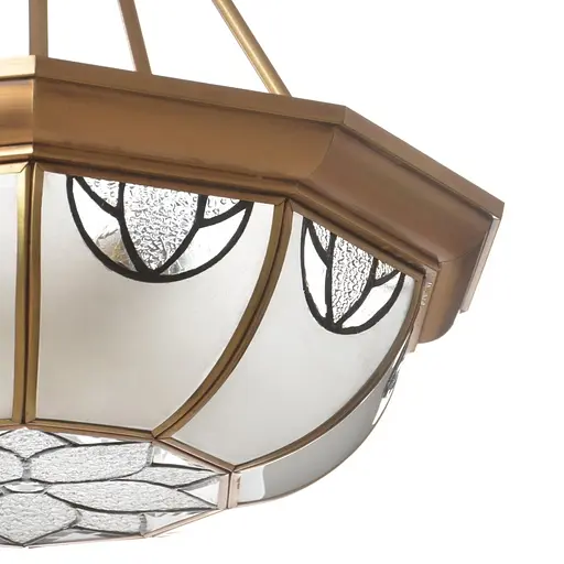 Люстра Brille Тиффани торт потолочная E27 60W PB (BL-638C/4) - фото 3