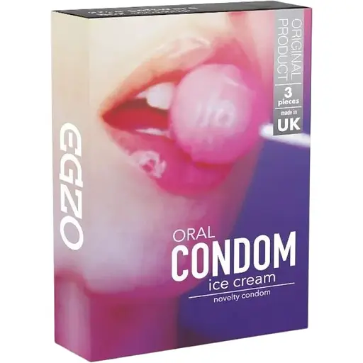 Оральні презервативи Egzo Ice Cream (ванільне морозиво), Телесный