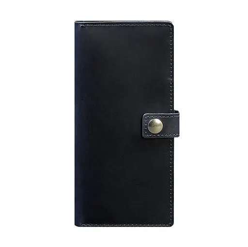 Кожаный тревел-кейс (органайзер для документов) 6.0 синий Crazy Horse - фото 6