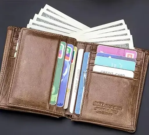 Мужской кожаный кошелек BULL 12х9.5х2.5 см acs0029254 - фото 2