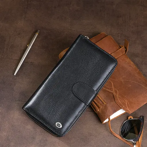 Кожаный женский кошелек ST Leather 19х9.5х2.5 см acs0016015 - фото 9