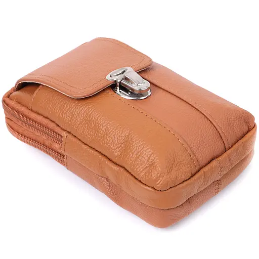 Чоловіча сумка на пояс на два відділення з натуральної шкіри Vintage 10х17х4 см sum0026995 - фото 16