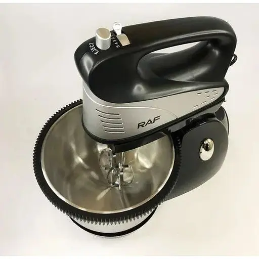 Стационарный миксер ручной RAF R.6661 комбайн с металлической вращающейся чашей 2л 800 Вт - фото 3