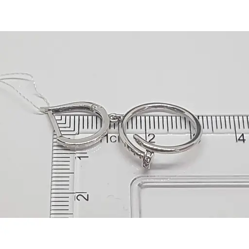 Срібні сережки Імперія золота з фіанітами. СВ1351С - фото 5