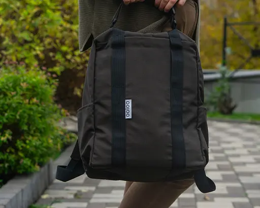 Рюкзак-антикрадій OOLOO Кенгуру mini 40x30x12 см, шоколадний 2734 - фото 7