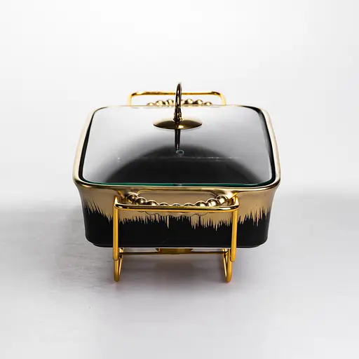 Мармит настольный Yiwu прямоугольный с подогревом 35.5х19х15.5 см на металлической подставке с крышкой мармитница для первых блюд ML1106-13 - фото 4