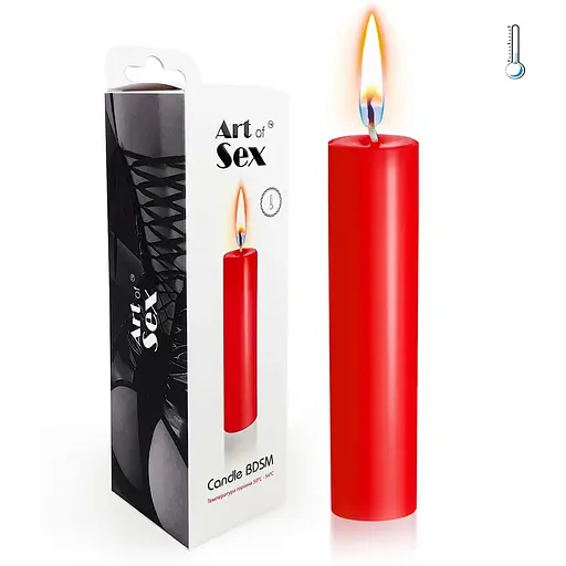 Красная восковая свеча Art of Sex Size M 15 см - фото 2