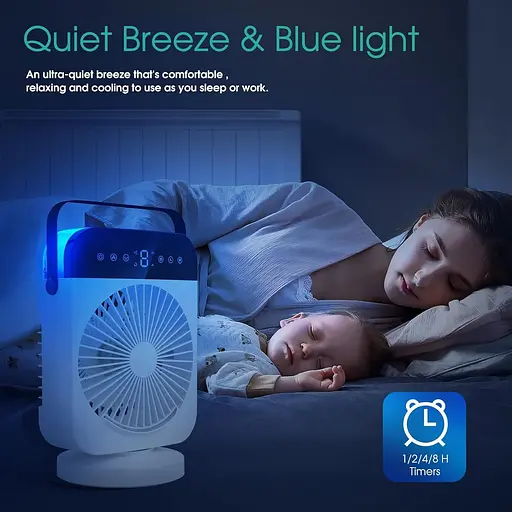 Осцилирующий мини-мобильный настольный вентилятор - фото 6