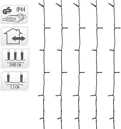ECD Светодиодная гирлянда, сказочные огни 24 м с 320 светодиодами Теплый белый источник питания IP44 Водонепроницаемый свет - фото 2