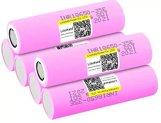 Высокоёмкий аккумулятор LiitoKala Lii-35E 18650 3500mah без защиты (Розовый) - фото 3