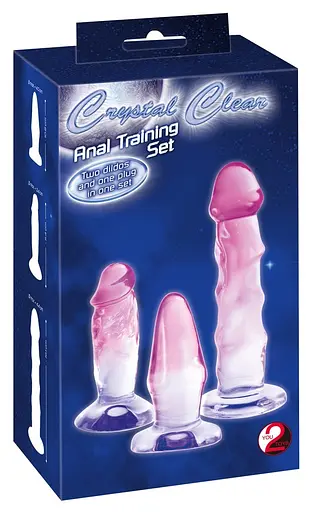 Набор You2Toys Crystal Clear Anal Training Set 3 шт. розовый - фото 7
