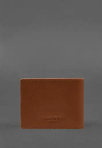 Кожаная обложка для удостоверения ветерана военной службы светло-коричневая - фото 4