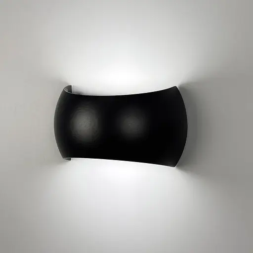 Бра в черном округлом корпусе 18х10 см Line F Арт. WB9/180 BK - фото 5