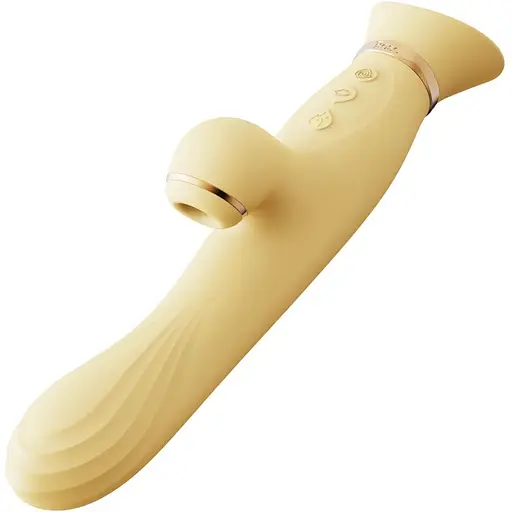 Вібратор-кролик Zalo Rose Rabbit Thruster 25 см (жовтий)