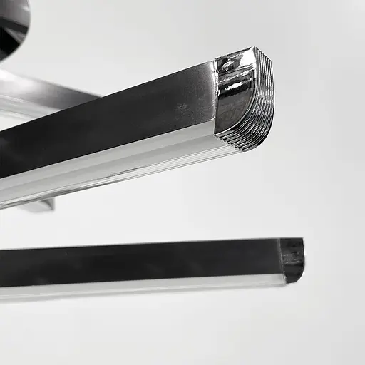 Футуристична Led люстра у корпусі чорний хром | Арт. 77018-5 Gray+BK | Line F - фото 7