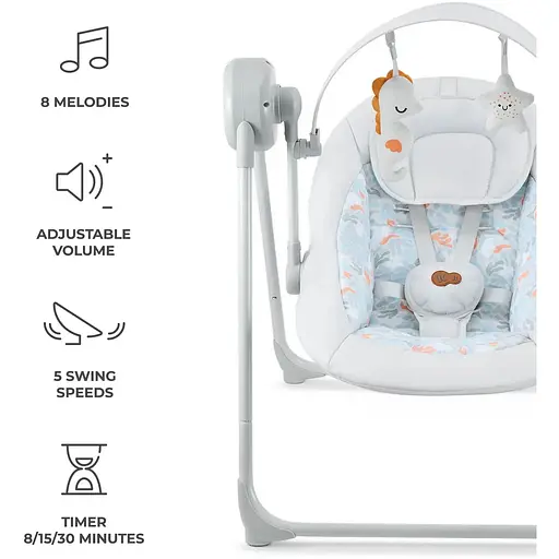 Кресло-качалка Kinderkraft Swingee Grey (KBSWIN00GRY0000) - фото 4