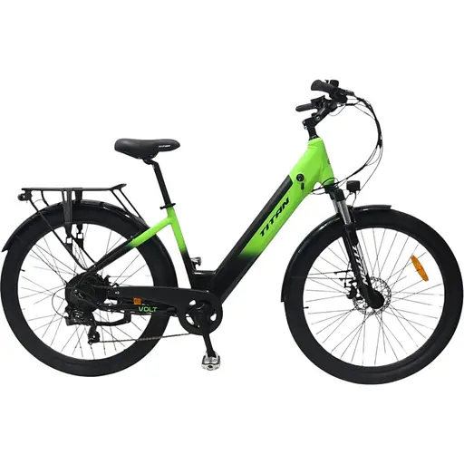 Електровелосипед E-Titan Volt 2024 Black/Green (27ETJA-004978) [130993]