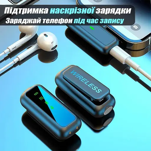 Петличка бездротова DuoMic C-Pro з зарядним кейсом USB Type C бездротовий мікрофон 2 шт - фото 6