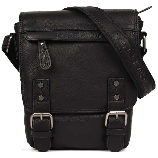 Кожаная мужская сумка через плечо Hill&Burry 17х25х6 см sum0025755 - фото 1