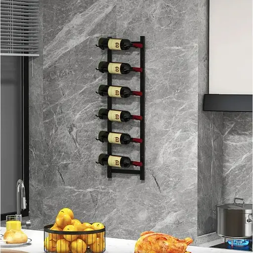 Настінна стійка Costway Relax для вина на 6 пляшок - фото 3